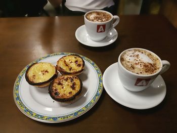 Close-up of coffee served on table