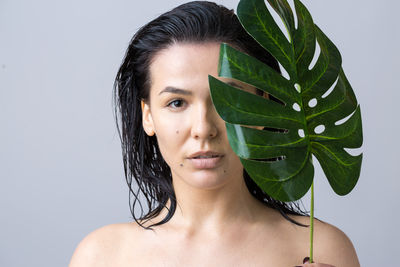 Close-up of young woman