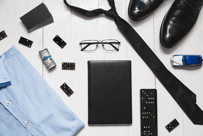 High angle view of sunglasses on table