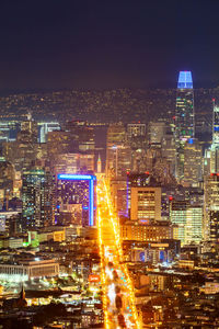 San francisco cityscape at night