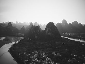 Scenic view of mountains