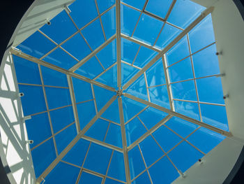 Low angle view of skylight against sky