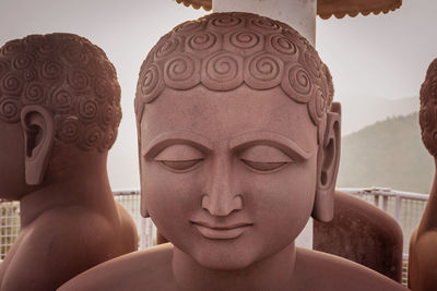 Close-up portrait of statue