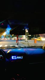 Cars on road at night