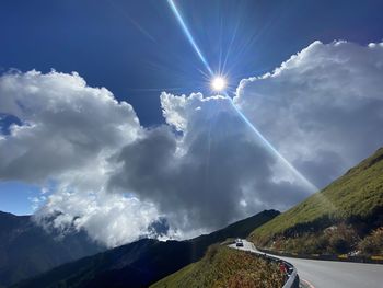 Low angle view of road against sky