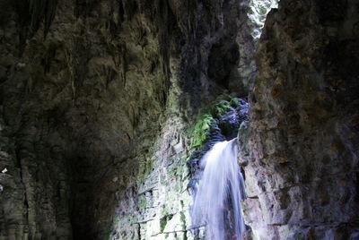 Scenic view of waterfall