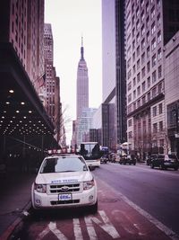 View of city street