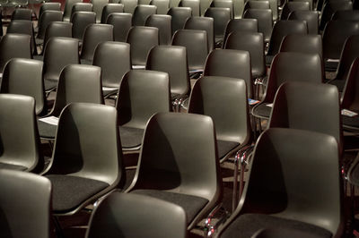 Full frame shot of empty chairs