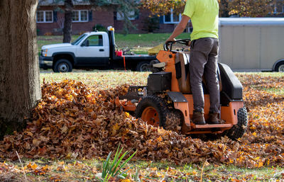 Man working on field