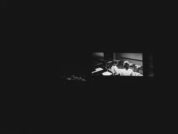 Flower in room at night