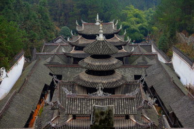 High angle view of a temple