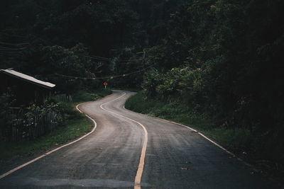 Road amidst trees