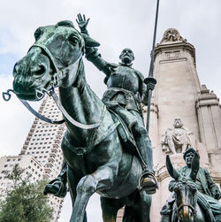 Low angle view of statue