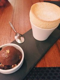 Coffee cup on table