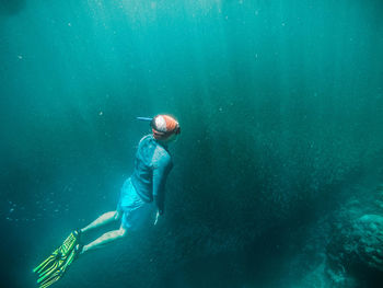 Man snorkeling in sea