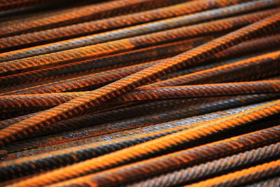 Full frame shot of metal rods