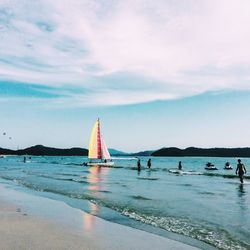 Scenic view of sea against sky