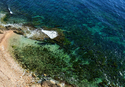 High angle view of sea