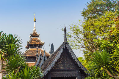 Low angle view of traditional building against sky