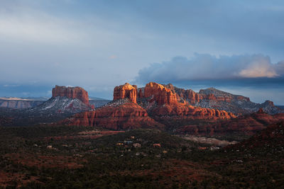 Sunset light on cathedral rock in sedona, arizona