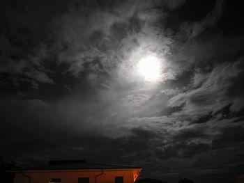 Low angle view of cloudy sky