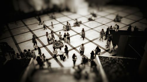 Group of people in stadium