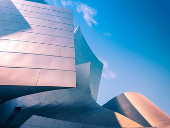 Low angle view of walt disney concert hall in los angeles