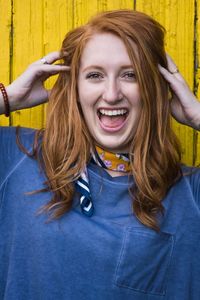 Portrait of smiling young woman