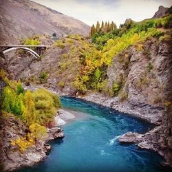 River flowing through rocks