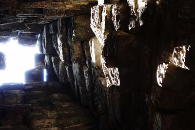 Low angle view of cave