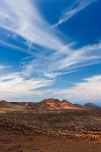 Scenic view of desert against sky