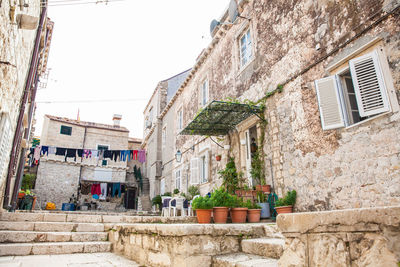 The beautiful alleys at the walled old town of dubrovnik