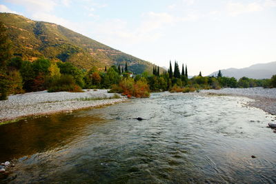 Scenic view of river against sky