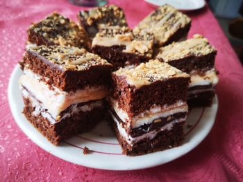 Close-up of cake in plate