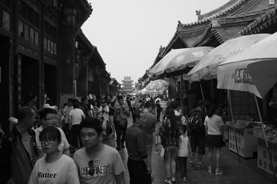 People standing on street