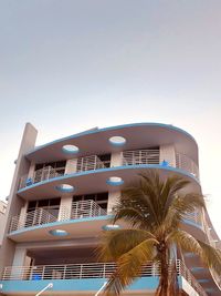 Low angle view of building against clear sky