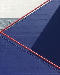 Red wall of building