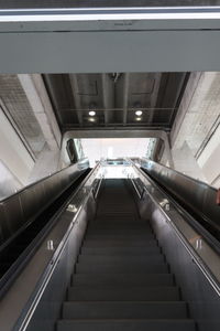 Low angle view of empty staircase