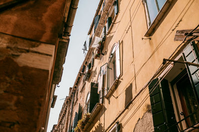 Low angle view of buildings against sky