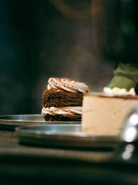 Close-up of cake on table