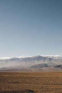 Scenic view of desert against sky