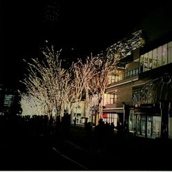 Illuminated built structure at night