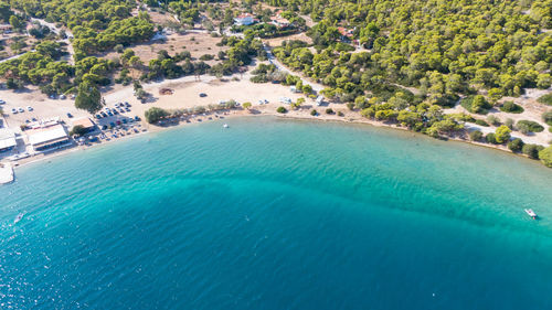 High angle view of swimming pool