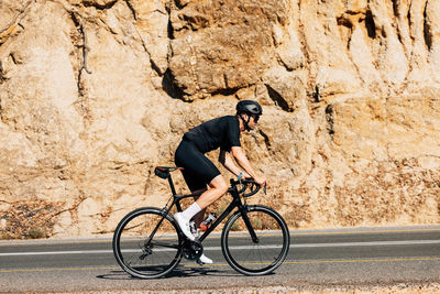 Man riding bicycle