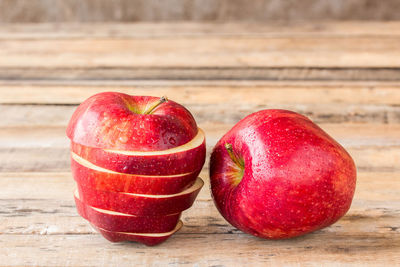 Close-up of apple on table
