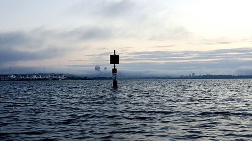 Lighthouse in sea