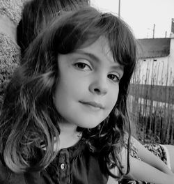 Close-up portrait of smiling girl