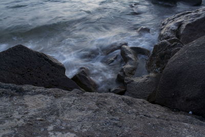 Rocks on sea shore