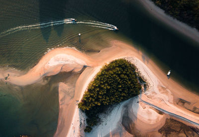 Aerial view of island