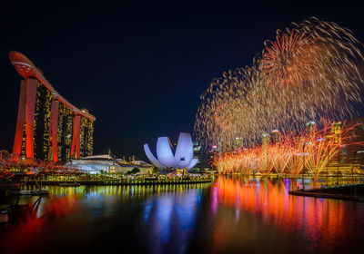 Pre fireworks performance for national day sg 54, helix bridge